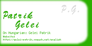 patrik gelei business card